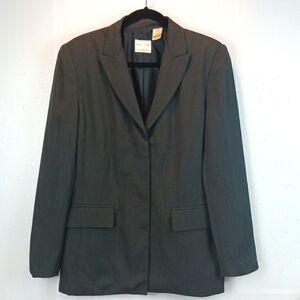 Emma James gray career/ casual hidden button front Jacket/ blazer size 10